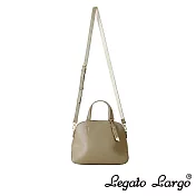 Legato Largo Lineare 輕量小法式兩用手提斜背貝殼包- 橄欖綠