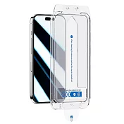 ROCK iPhone 15 Pro 全覆蓋透明手機玻璃螢幕保護貼 EZ貼 防塵艙組 透明