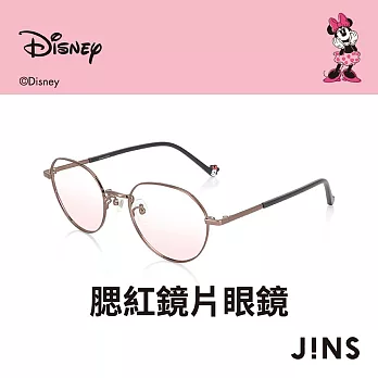 JINS 迪士尼米奇米妮系列第二彈-米妮款式無度數腮紅鏡片眼鏡(LMF-23A-119)  暗棕