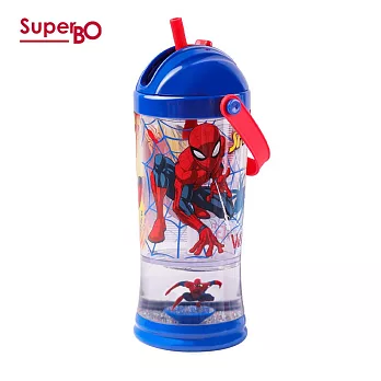 SuperBO 提把吸管水壺(310ml)-蜘蛛人