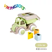 【瑞典 Viking toys】莫蘭迪色系-形狀認知資源回收車-28cm 20-81280