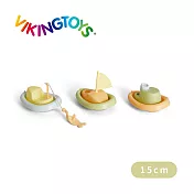 【瑞典 Viking toys】莫蘭迪色系-戲水小船(3件組)-15cm 20-81190
