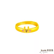 J’code真愛密碼金飾 卡娜赫拉的小動物-開心粉紅兔兔黃金戒指