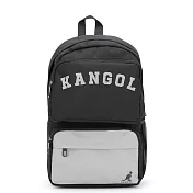 KANGOL - 英國袋鼠撞色系多口袋大容量休閒後背包-共4色 灰色