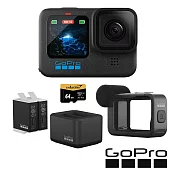 【GoPro】HERO 12 Vlog專業套組 (HERO12單機+媒體模組+Enduro雙座充+雙電池+64G記憶卡) 正成公司貨