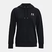 Under Armour  女 Essential Fleece 連帽長袖套頭衫-黑-1373033-001 M 黑色