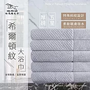 【OKPOLO】台灣製造厚磅希爾頓紋大浴巾-3條入(灰淺蓮)  灰