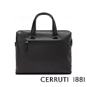 【Cerruti 1881】限量2折 義大利頂級小牛皮公事包 全新專櫃展示品(灰色 CECA05334M)