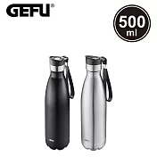 【GEFU】德國品牌不鏽鋼按壓式攜帶保溫瓶-500ml(原廠總代理)  黑色