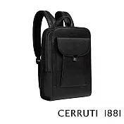 【Cerruti 1881】限量2折 義大利頂級小牛皮後背包 全新專櫃展示品(黑色 CEZA06173M)