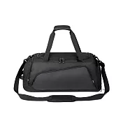 E.C outdoor 乾濕分離大容量多功能旅行袋55L 雙肩背 手提 健身包 行李袋 媽媽包 衣物袋 戶外旅行 -黑色