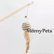 Ｍamy Pets 貓咪原木手工逗貓神器/解悶玩具。 編織小圓圈