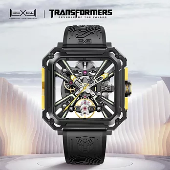 BEXEI 貝克斯 變形金剛正版授權聯名款 全自動鏤空機械錶9102-大黃蜂