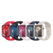 Apple Watch Series 9 (GPS版) 45mm鋁金屬錶殼搭配運動型錶帶-M/L 粉紅/淡粉
