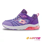 【LOTTO 義大利】童鞋 BLINK RUN 氣墊跑鞋- 19cm 紫