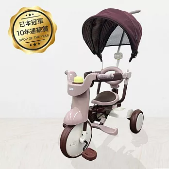 【U】日本iimo - 有蓬兒童折疊三輪車  棕色