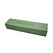 Fun Sport fit-艾曼達-折疊瑜珈墊-6mm-叢林綠(台製)送安琪拉背帶繩 -微風藍