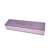 Fun Sport fit-艾曼達-折疊瑜珈墊-5mm-漫遊紫(台製)送安琪拉背帶繩 -靜坐紫