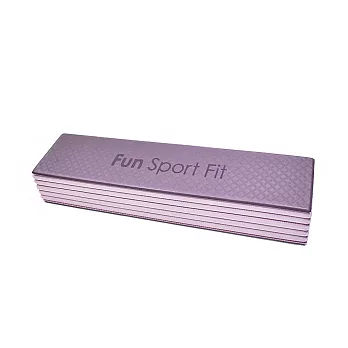 Fun Sport fit-艾曼達-折疊瑜珈墊-5mm-漫遊紫（台製）送安琪拉背帶繩 -靜坐紫