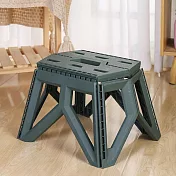 優の屋 加厚手提式折合椅 摺疊凳 露營摺疊椅(四色可選 綠/黑/棕/灰) 綠色
