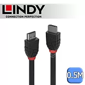 LINDY 林帝 BLACK 8K HDMI Type-A/公 to 公 傳輸線 0.5m (36770)