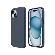 ABSOLUTE LINKASE SILICONE iPhone 15 6.1吋 MagSafe 類膚觸矽膠保護殼(多色可選) 深藍