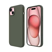 ABSOLUTE LINKASE SILICONE iPhone 15 Plus 6.7吋 MagSafe 類膚觸矽膠保護殼(多色可選) 軍綠