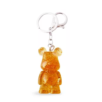 O’Pretty 歐沛媞 幸運水晶泰迪熊鑰匙圈(12X3cm)-多款可選 黃