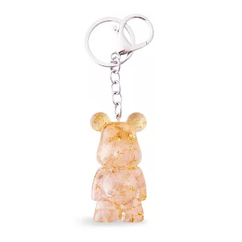 O’Pretty 歐沛媞 幸運水晶泰迪熊鑰匙圈(12X3cm)-多款可選 粉