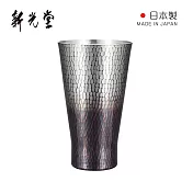 【日本新光堂】日本製純銅鎚目紋啤酒杯-350ml- 銅錫(黑)