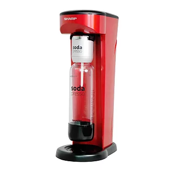 SHARP夏普Soda Presso氣泡水機(2水瓶+1氣瓶)(紅色) CO-SM1T-R