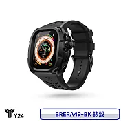 【4/30前限時加送原廠錶帶+提袋】Y24 Apple Watch Ultra 49mm 不鏽鋼防水保護殼 錶殼 防水 BRERA49-BK 黑/黑