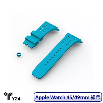 Y24 Apple Watch 45/49MM 多彩矽膠錶帶 橡膠錶帶  藍色