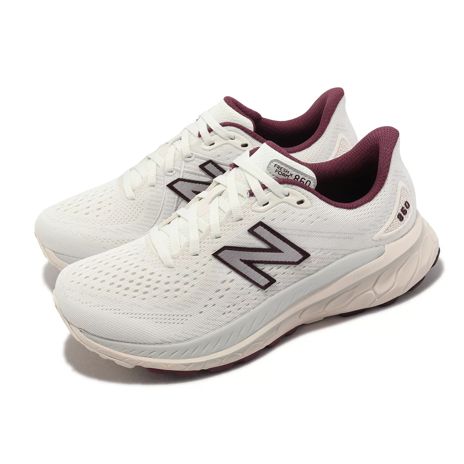 New Balance 慢跑鞋 860 V13 D 寬楦 女鞋 白 紅 緩震 運動鞋 NB 紐巴倫 W860S13-D
