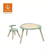 Stokke 挪威 MuTable V2 多功能遊戲桌入門組 (一桌一椅) - 三葉草綠