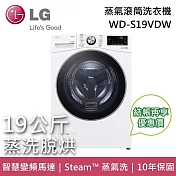 LG 樂金 WD-S19VDW WIFI蒸氣 滾筒洗衣機 (蒸洗脫烘) 洗19公斤 含基本安裝+舊機回收