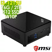 MSI CUBI 迷你電腦 (i3-1215U/16G/2TB+512G SSD/W10P)