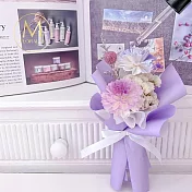 【Floral M】康乃馨永生香氛擴香小花束（贈送5ml香氛油+母親節祝福卡） 夢幻紫
