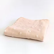 日本草木染水玉浴巾 - 薔薇果粉