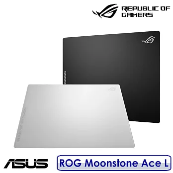 ASUS ROG Moonstone Ace L 電競鋼化玻璃滑鼠墊 白色