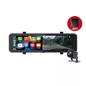 Coral Vision R9 - 11吋CarPlay行車紀錄器 4K Sony感光元件 (含GPS測速天線) 無 黑色