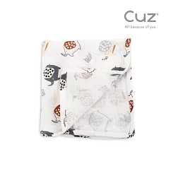 Cuz 土耳其有機綿紗布巾─2入(35x35cm) 蓮蓬小象
