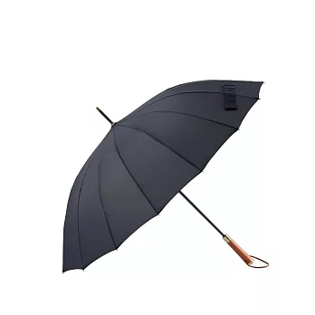 MECOVER Pro 風格原木抗風直立傘(極致撥水傘布) -極地黑