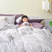義大利La Belle《萌果兔》雙人日系親膚純棉雙層紗四件式被套床包組