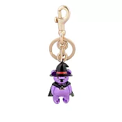 COACH 萬聖節巫師熊熊造型吊飾/鑰匙圈 (紫色)
