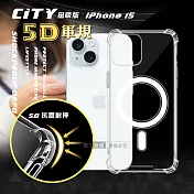 CITY磁吸版 iPhone 15 6.1吋 5D軍規防摔氣墊殼 Magsafe手機殼 透明殼