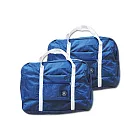 (2袋任選超值組)生活良品-韓版超大容量摺疊旅行袋飛機包1入/袋(容量24公升,可掛行李箱拉桿,隨身登機袋,輕薄飛行包,露營野餐收納袋,媽媽包) 藏青*2袋