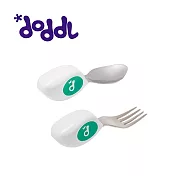 doddl 英國 人體工學嬰幼兒學習餐具2件組 - 湖水綠