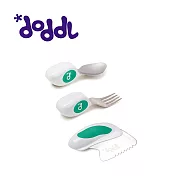 doddl 英國 人體工學嬰幼兒學習餐具3件組 - 湖水綠