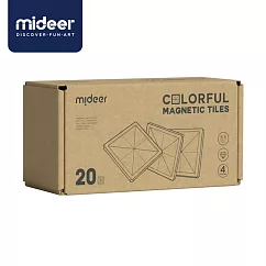 《MiDeer》── 多彩透光磁力片─補充包(暖色20片) ☆